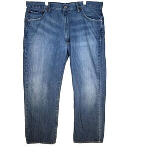 Ralph Lauren Mens Jeans 42X32 Blue Denim High-Rise Original Fit Straight Zip Fly
